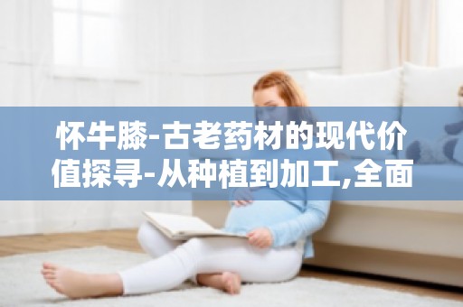 怀牛膝-古老药材的现代价值探寻-从种植到加工,全面解析其价值链