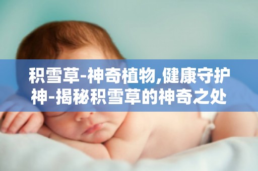 积雪草-神奇植物,健康守护神-揭秘积雪草的神奇之处,守护你的健康
