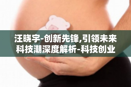 汪晓宇-创新先锋,引领未来科技潮深度解析-科技创业者的成功秘诀