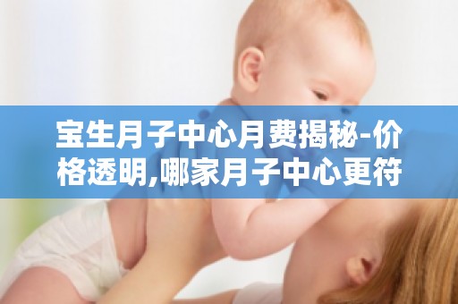 宝生月子中心月费揭秘-价格透明,哪家月子中心更符合您的需求？